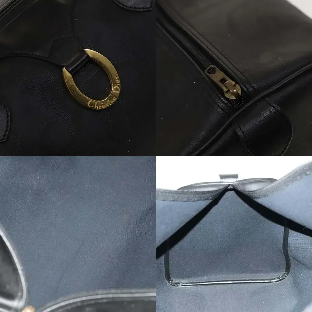 DIOR Trotter Canvas Boston Bag Black Gold